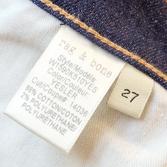 Rag & Bone Dre Raw Hem Boyfriend Denim Jeans in Yesler Wash 27 - Picture 10 of 11